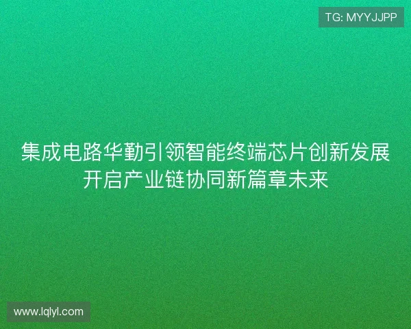 集成电路华勤引领智能终端芯片创新发展开启产业链协同新篇章未来